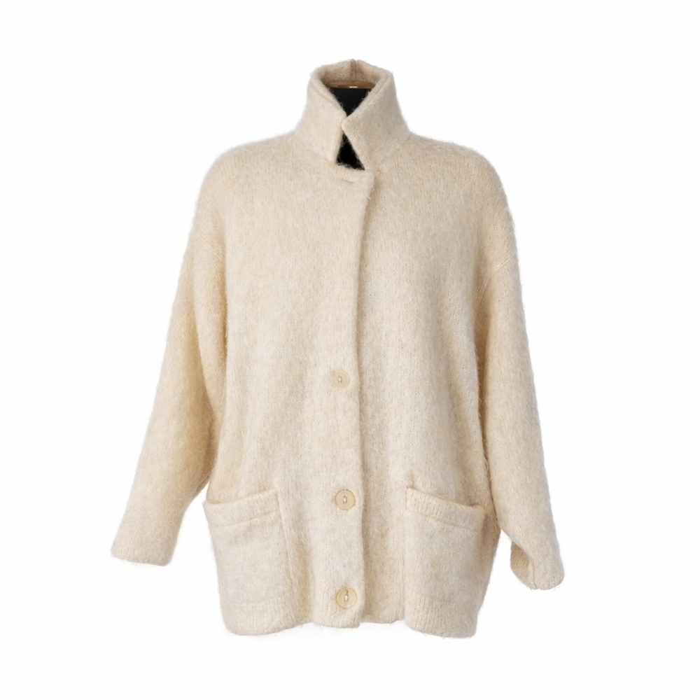 Vintage Tundra White 100% Wool Long Fuzzy Jacket